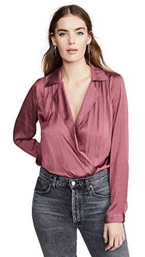 PAIGE Women's Sevynne Thong Bodysuit, Deco Rose, Pink, Medium