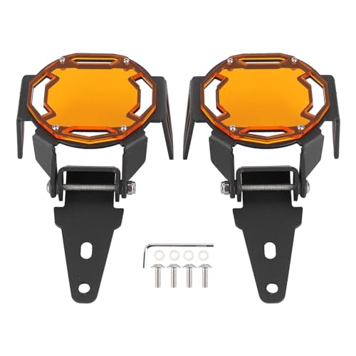 Srliya Accesorio de Motocicleta Motociclo LED Fog Guardia de Luz Cubierta Protectora LEAM LECHE PROTECTOR PARA R1200GS/R1250GS AVENTURE LC (Naranja)