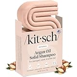 Kitsch Argan Oil Shampoo Bar – Repairing Hair Shampoo for Men & Women – Strengthening, Nourishing Hair Care, Reduce Breakage & Boost Elasticity – Silicone, Paraben & Sulfate Free, Made in USA - 3.2 oz