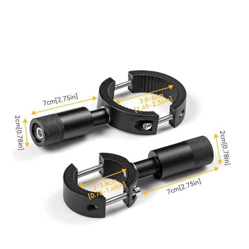 Abrazadera horquilla para focos de moto ajustable a tubos de hasta 60mm 3