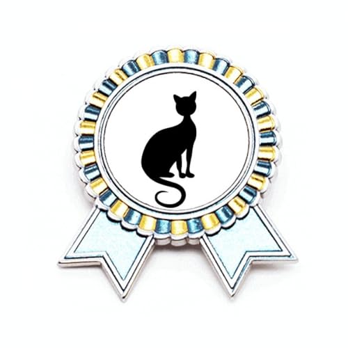 Broche chat noir en métal M, une figurine élégante aux finitions haute joaillerie
