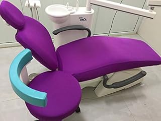 Dental Chair Unit Dentist Cover Sleeves Elastic Protector Washable Headrest Backrest Purplish Red <1 Set>
