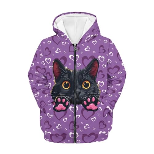 Sweat à capuche pour fille coupe ample en molleton doux à poches