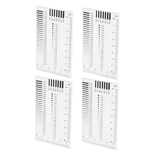 VALICLUD 4 Stück Hochpräzise Lineale Kunststoff Transparent Zur Fehlererkennung Rissbreitenmessgerät Für Qualitätskontrolle Industrieprüfung