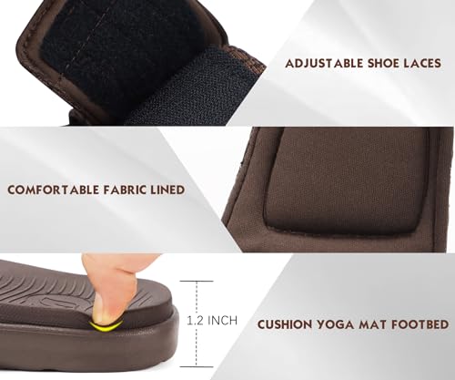 Image of ONCAI Mens Slide Sandals Open Toe Athletic Adjustable Straps Orthotic Plantar Fasciitis Sport Sandals with Soft Cushion Arch Support Footbed Size 7-13