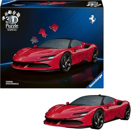 Ravensburger - Puzzle 3D Adultos Ferrari SF90 Stradale | Puzzles 3D para Adultos | Maquetas para Montar De 108 Piezas | Regalo Adulto | Ya disponible en tu tienda friki favorita! En mundofriki.es!
