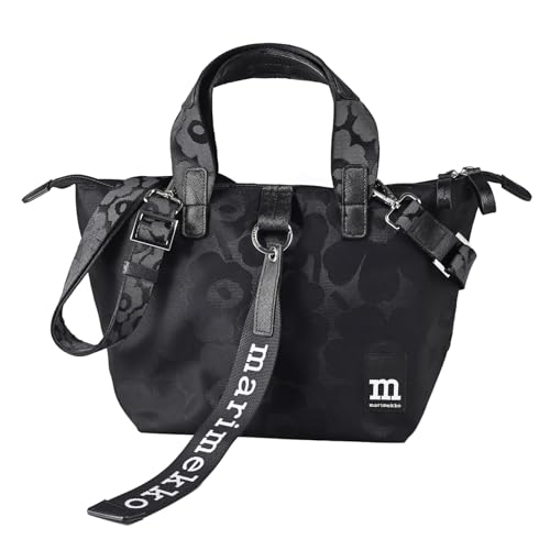 [マリメッコ] TOTE S UNIKKO ショルダーバッグ ウニッコ 2WAYショルダー&ハンドバッグ・トートバッグ・斜め掛け・クロスボディ・北欧デザイン(ブラック×ブラック) 95319 999 [並行輸入品]
