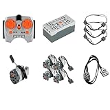 Kit de Fonctions électriques Technic : télécommande, boîtier de Batterie, Moteurs de Train pour Train technologique, Compatible avec Lego Technic, Paquet de 12