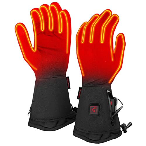 Gerbing Men s 7V Heated Glove Liners Battery Heated Gloves for Winter Season Up to 5 Hours of Battery Backup L/XL