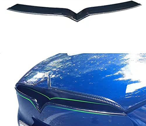 Oubolun Front Grille Insert Trim for Tesla Model X 2016-2020 Car Exterior Accessories ABS Piano Black Outer Decoration Trim