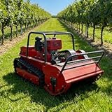 Commercial Electric Crawler Lawn Mower for Orchards & Farms, Heavy-Duty Remote Control Tracked Mower with 1600W Brushless Motor, 0.8-5.4' Adjustable Cutting Height, DIY Setup for Agricultural Use