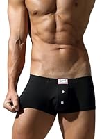 BIMONI Herren Premium Retroshorts Sexy Boxershorts Low-Rise Dessous aus Soft-Viskose – Schwarz, Größe XL