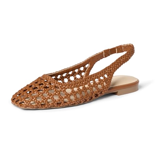 The Drop Women's Palma Woven Slingback Flat Sling Back Sandals