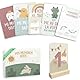 HuBorns - Meilensteinkarten Baby zur Erinnerung an Besondere Momente, 46 Baby Meilensteinkarten Einzigartige und Wunderschön Gestaltet, Baby Monatskarten Ideal für Babygeschenke (Spanisch)