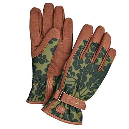 Burgon & Ball Love The Glove Ladies Gardening Gloves, Small/Medium, Oak Leaf Moss