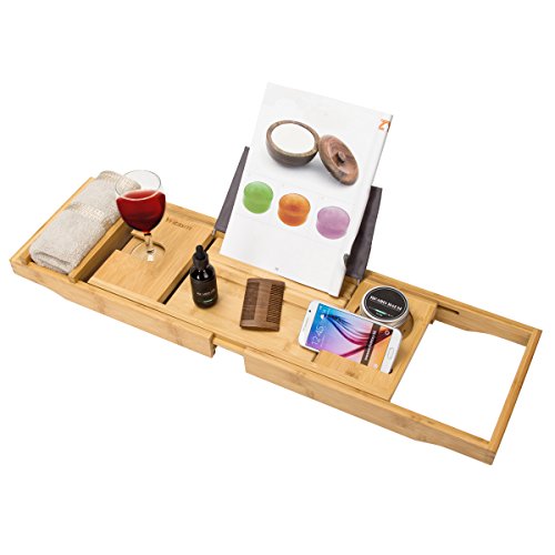Witasm estante bañera de baño de bambú