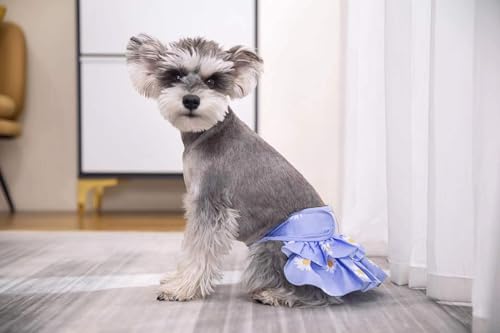 BePetMia Waschbare Windeln für Hunde, Wiederverwendbare Hundewindeln, Umweltfreundliche Damenbinden Höschen, Hygiene-Unterhose für Hunde in Hitze (XS: 20-35cm, Blau)