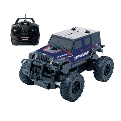 ODS - Radiocom - Jeep Wrangler Carabinieri, Auto RC 27 MHz, 7 Funzioni, Scala 1:24, Età Consigliabile 6+
