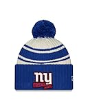 New Era New York Giants Wintermütze von NFL American Football Beanie Bommel Teamfarben weiß blau Teamlogo - One-Size