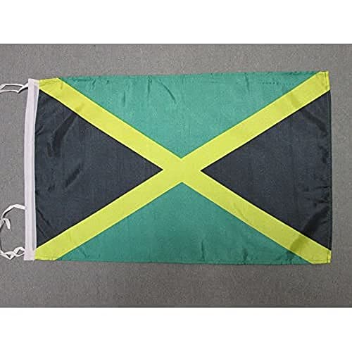 AZ FLAG - Flagge Jamaika - 45x30 cm Mit Kordel - Jamaikanische Fahne 30 x 45 Cm - Flaggen