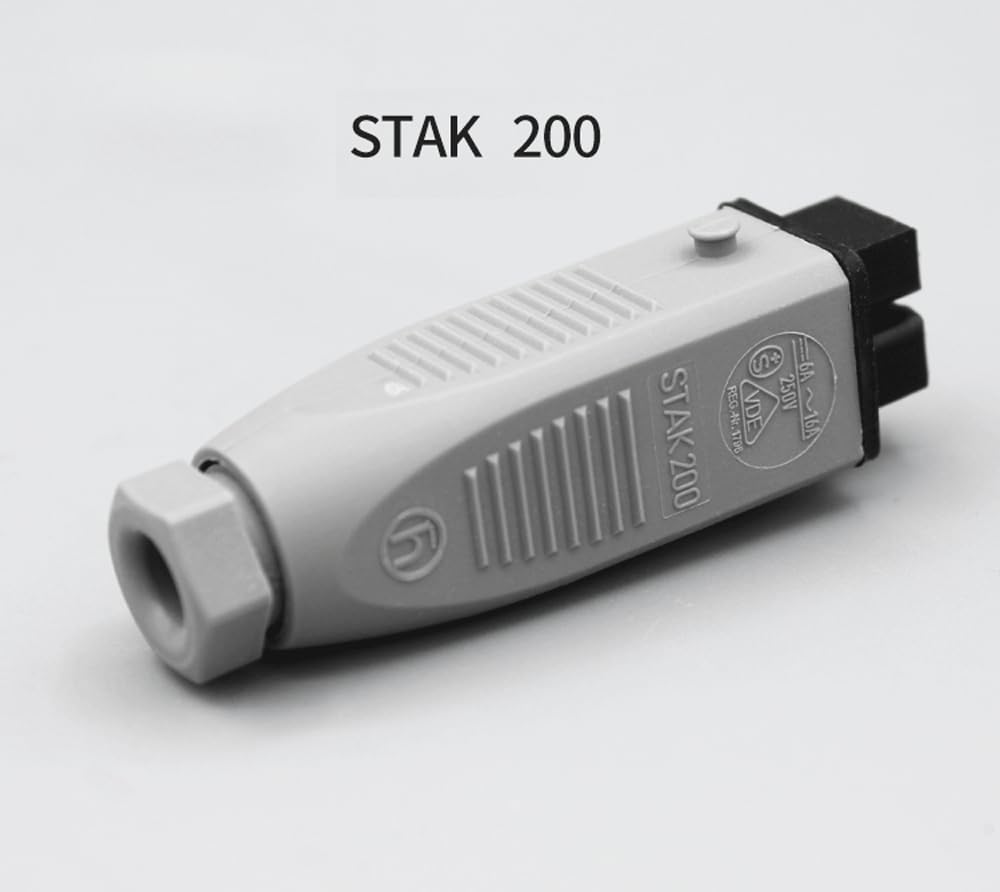 Blokada gniazda wtykowego elektrozaworu do wtyczki STAS200 Gniazdo STAK200 Blokada STASI - Złącze sterowania elektrohydraulicznego(5pcs STAK200-Female Socket)