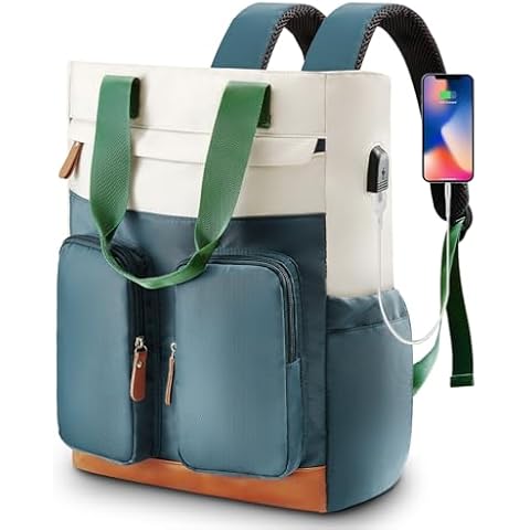 Hairao Laptop Backpack for Women, 15.6 Inch Laptop Bag With USB Port, Anti Theft Backpack With laptop compartment, Business Computer Backpack Purse for Travel Work, Large Backpack For College Cover