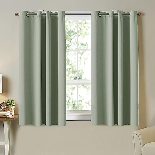 Turquoize Sage Green Blackout Curtains, 54 Inch Long x...