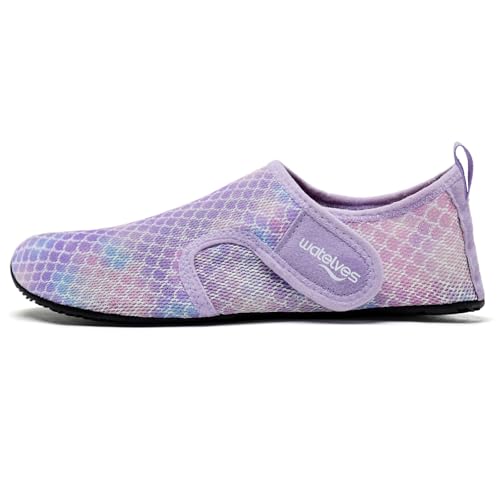 Image of WateLves Water Shoes for Women Men Swim Beach Aqua Socks Quick Dry Barefoot House Slippers Travel Shoes with Adjustable Magic Tape for Pool Diving Boating Yoga Surf