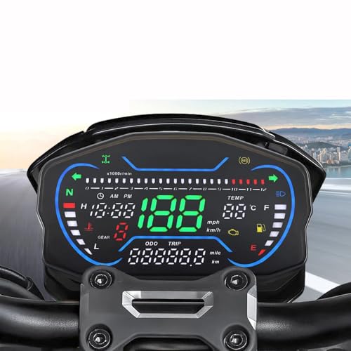 Compteur kilométrique moto numérique universel rétroéclairé LCD