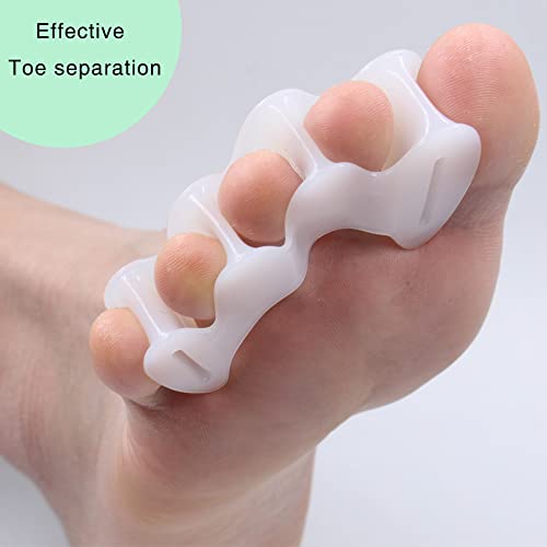 Wutain Toe Separator- Relieve Foot Pain Bunion Corrector, Silicone Material Toe Straightener, Correction Toe Spreader, For Overlapping Toes, Hammer Toes, Toe Pad (Medium) #TOP3