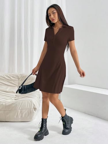 Image of TOPLOT Women's Western Dresses | Knee Length Dress | Stylish Design Fit | One Piece Bodycone | Trendy Look Styling | Easy Movement | Perfect for Casual, Outings (5237)