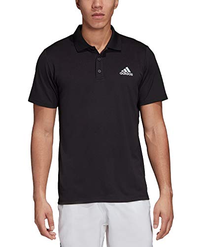 adidas Men's Club Rib Polo, Black, M