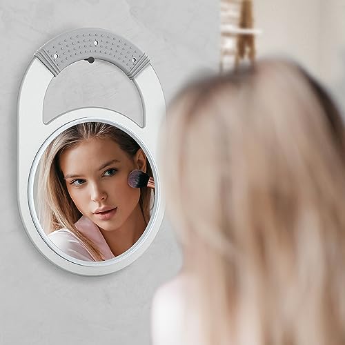 TASALON Espelho de barbeiro inquebrável – Espelho de mão redondo, espelho de mão para pendurar, espe