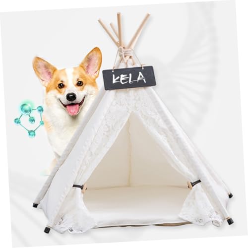 Coussin doux pour petit chien | Maison pliable en pin stable