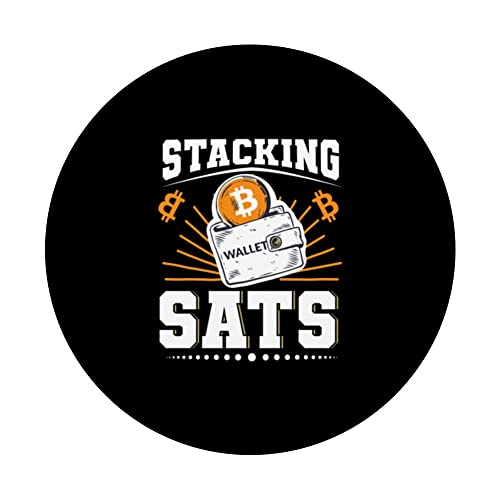 Stacking Sats - Bitcoin PopSockets Swappable PopGrip, Black - Image 3