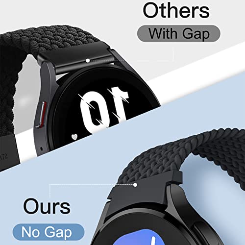Geak No Gap Braided Solo Loop Band Compatible With Samsung Galaxy Watch 5 40Mm 44Mm/Watch 5 Pro 45Mm/Galaxy Watch 4 40Mm 44Mm/Watch 4 Classic 42Mm 46Mm, Elastic Stretchy Nylon Strap For Women Men #TOP4