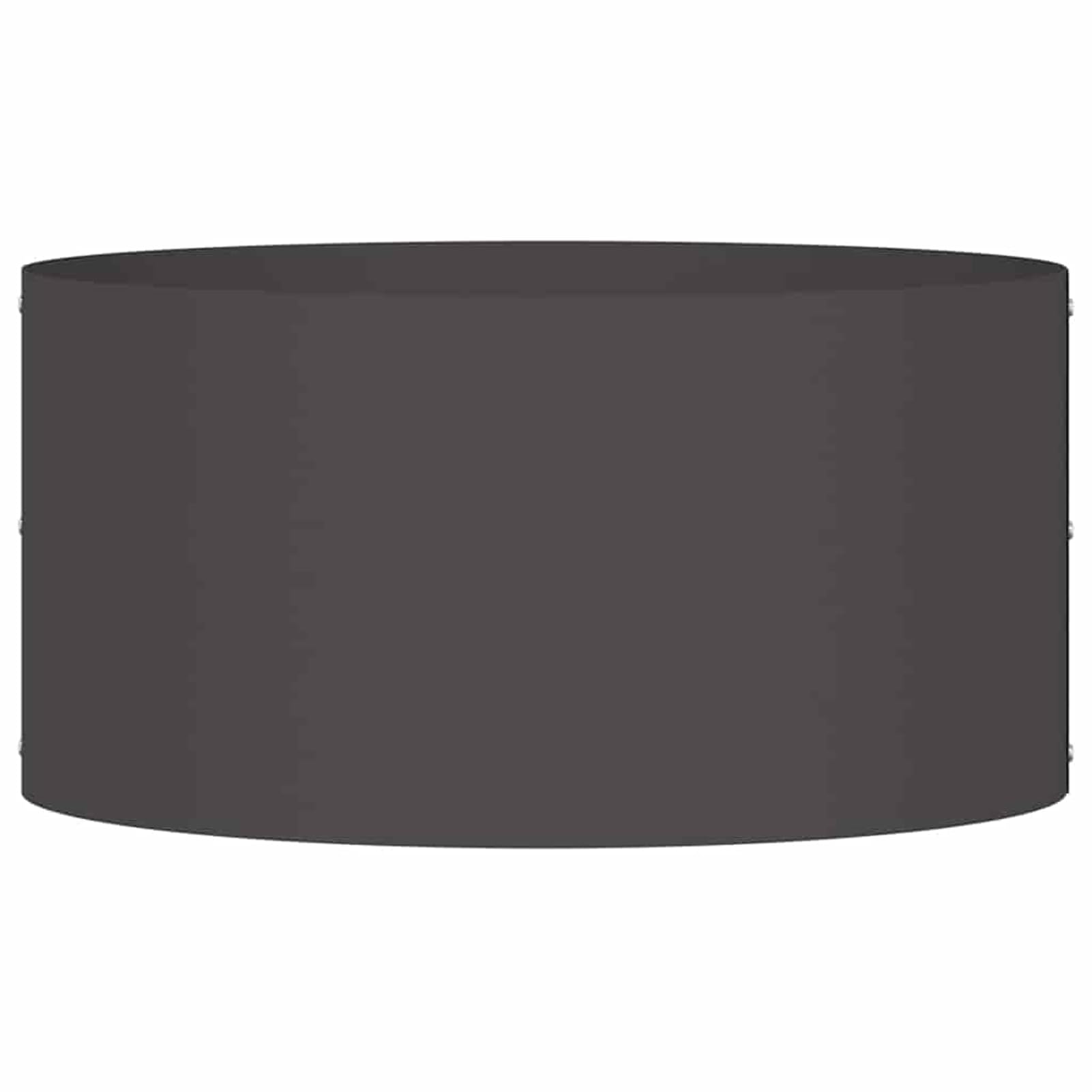 Geecher Anello per fioriera, Design Moderno Rotondo in Acciaio Laminato a Freddo Nero 40 x 40 x 20 cm, per Giardino Esterno