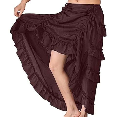 Lalaluka Steampunk Gothic High Low Skirt Cover