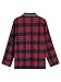 Latuza Men's Plaid Cotton Flannel Pajama Top Long Sleeve Button Down Sleep Shirt, Red, X-Large