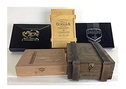 Wooden empty cigar box, pack of 5 cigar boxes, wood