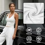 Towintec Letni podkoszulek damski dekolt w serek podkoszulki elegancka koszula bez rękawów Basic Caraco koszulka bluzka top letnia kamizelka topy dla kobiet prążkowane damskie Tank Going Out Camisole
