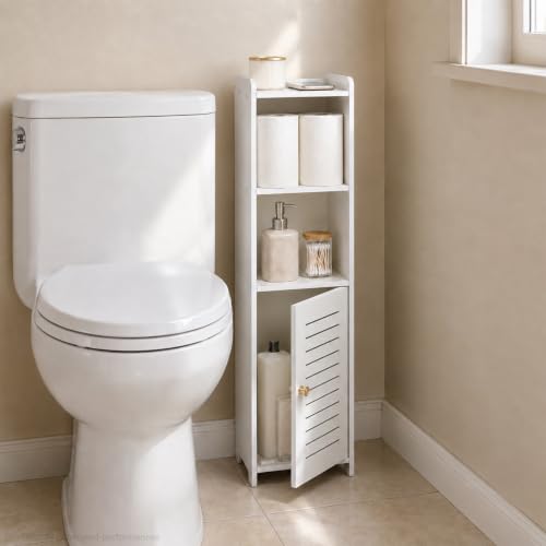 LuiceABC Upgraded Co-Extruded Board Toilet Paper Stand Cabinet for Bathroom