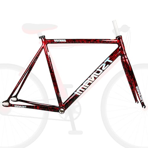 700C A~jE ŒMA]ԃt[Zbg 49cm 52cm 55cm 58cm [XgbN]ԃt[ Cu[L ]ԃt[ tH[Nt NCbN[X 100/120mm z(55cm Red)