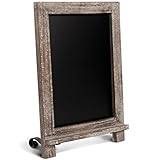 HBCY Creations Rustic Wooden Tabletop Chalkboard with Legs/Vintage Wedding Table Sign/Small Kitchen...