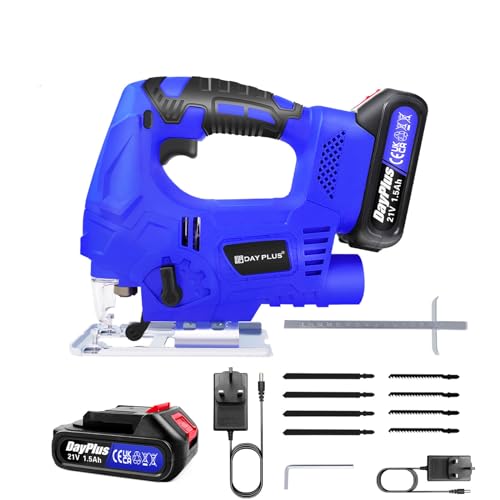 Battery Electric Cordless Jigsaw Cutter Jig Saw Laser Guide ±45° for Wood Metal