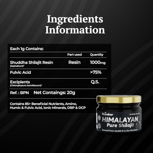 Image of Himalayan Pure Shilajit /Shilajeet Resin 40g, 75% Fulvic Acid and 85+ Trace Minerals Complex for Boosts Energy, Stamina, Endurance & Vitality, 100% Ayurvedic original pure Shilajit with Lab Tested
