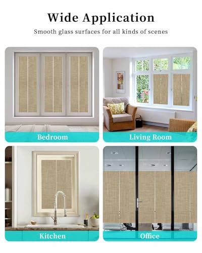 Lámina decorativa para ventana beige 17.7 x 78.7 in miniatura 6