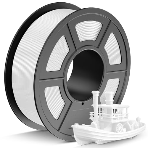 TECBEARS Filamento PLA+ 1,75 mm, Upgrade PLA+ 2.0, Filamento de Impresión 3D más Robusto y más Resistente, Velocidad de Impresión 0-300 mm/s, Bobinas de 1 KG, PLA+ Blanco