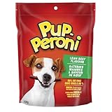Pup-Peroni Dog Treats, Lean Beef Flavour Snacks with Real Meat and Omega-3 Fatty Acids for Healthy Skin and Coat, 90% Fat Free, 158 g (Pack of 8)