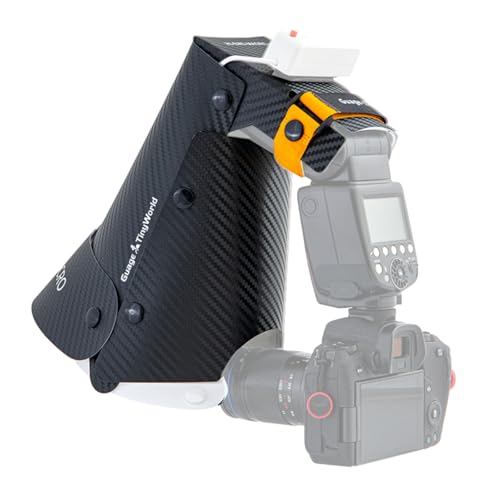 Guage Slimline Softbox - Difusor macro compacto para objetivos inferiores a 60 mm, flash softbox plegable para fotografía macro, flores, insectos y detalles (versión delgada)